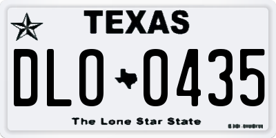 TX license plate DLO0435