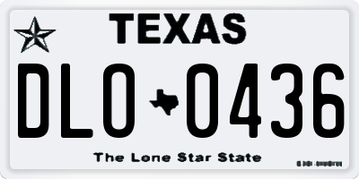 TX license plate DLO0436