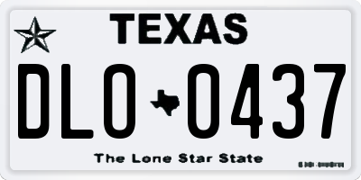 TX license plate DLO0437