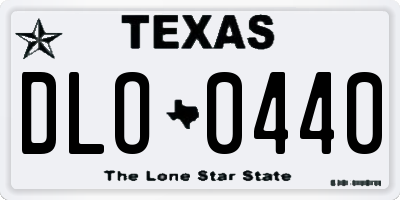 TX license plate DLO0440