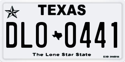 TX license plate DLO0441