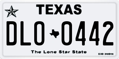 TX license plate DLO0442