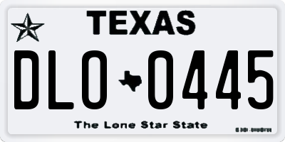 TX license plate DLO0445