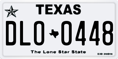 TX license plate DLO0448