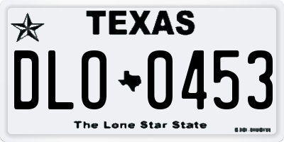 TX license plate DLO0453