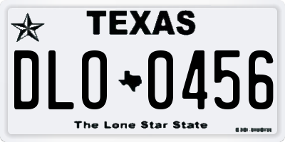 TX license plate DLO0456