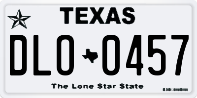 TX license plate DLO0457