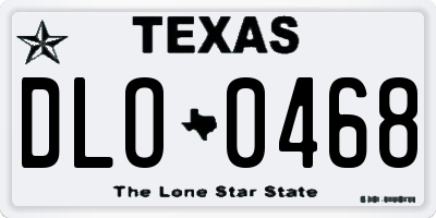 TX license plate DLO0468