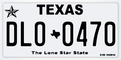 TX license plate DLO0470