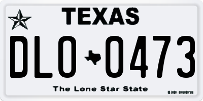 TX license plate DLO0473