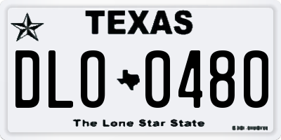 TX license plate DLO0480