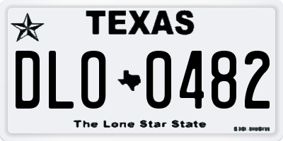 TX license plate DLO0482