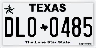 TX license plate DLO0485