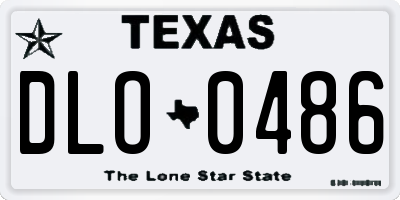TX license plate DLO0486