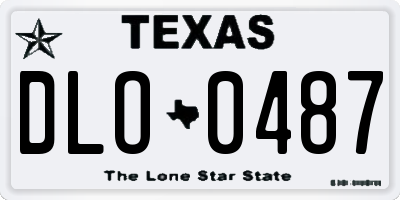 TX license plate DLO0487