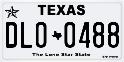 TX license plate DLO0488