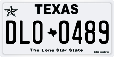 TX license plate DLO0489