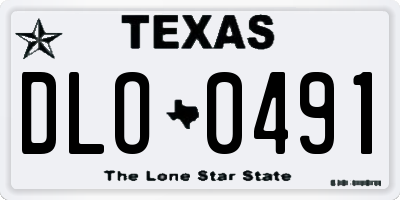 TX license plate DLO0491