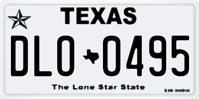 TX license plate DLO0495