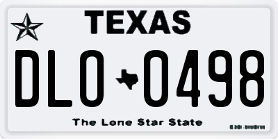 TX license plate DLO0498