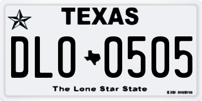 TX license plate DLO0505