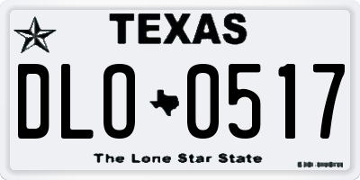 TX license plate DLO0517