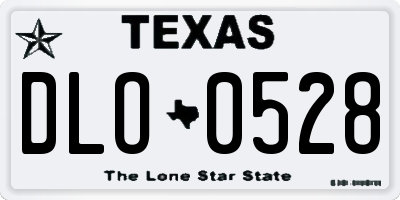 TX license plate DLO0528
