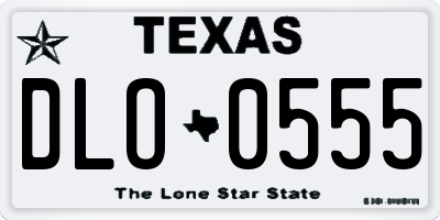 TX license plate DLO0555