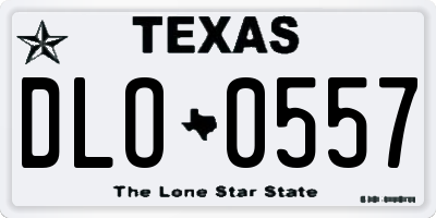 TX license plate DLO0557
