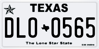 TX license plate DLO0565