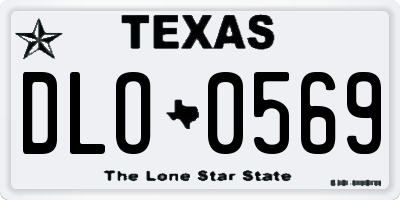 TX license plate DLO0569