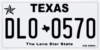 TX license plate DLO0570