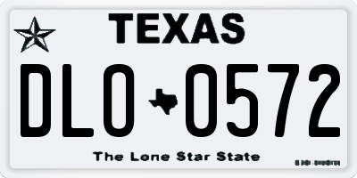 TX license plate DLO0572