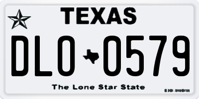 TX license plate DLO0579
