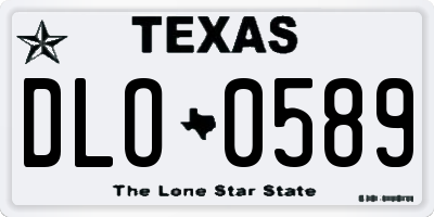 TX license plate DLO0589