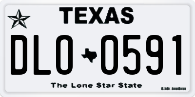 TX license plate DLO0591