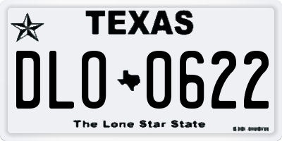 TX license plate DLO0622