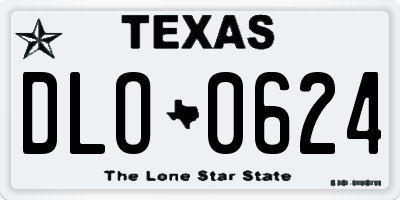 TX license plate DLO0624