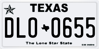 TX license plate DLO0655