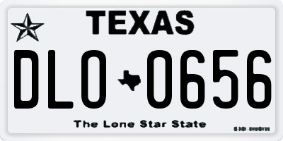 TX license plate DLO0656