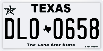 TX license plate DLO0658