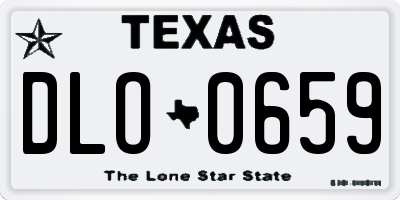 TX license plate DLO0659