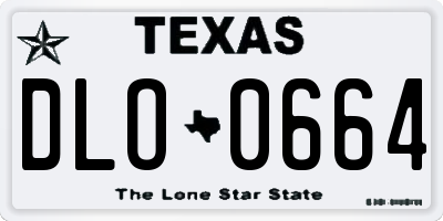 TX license plate DLO0664