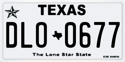 TX license plate DLO0677