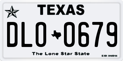 TX license plate DLO0679