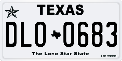 TX license plate DLO0683