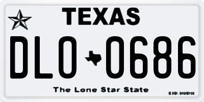 TX license plate DLO0686