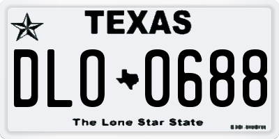 TX license plate DLO0688