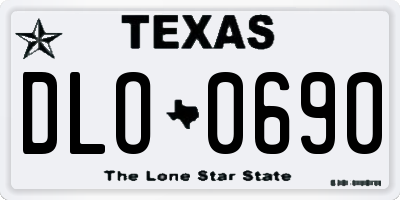 TX license plate DLO0690