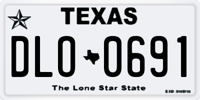 TX license plate DLO0691